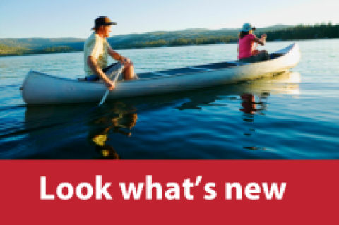 Two people in a canoe